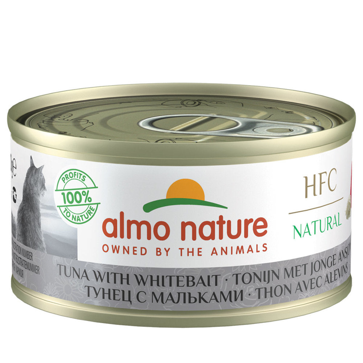 Almo Nature - 天然吞拿魚白飯魚貓罐頭 70g (007389)