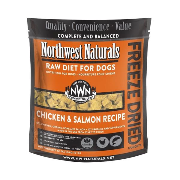 Northwest Naturals 無穀物脫水狗糧-雞肉及三文魚味 12oz (002177)