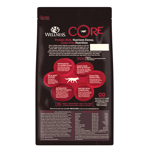 Wellness CORE - 無穀物成犬羊肉配方4lb (005492)