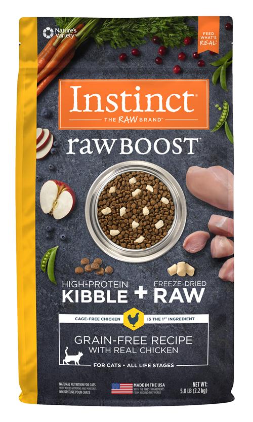 Nature's Variety Instinct Raw Boost生肉無穀物雞肉貓用糧 10lb (003697)