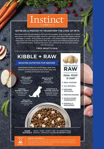 Nature's Variety Instinct Raw Boost生肉無穀物雞肉老犬用糧 4lb (003681)