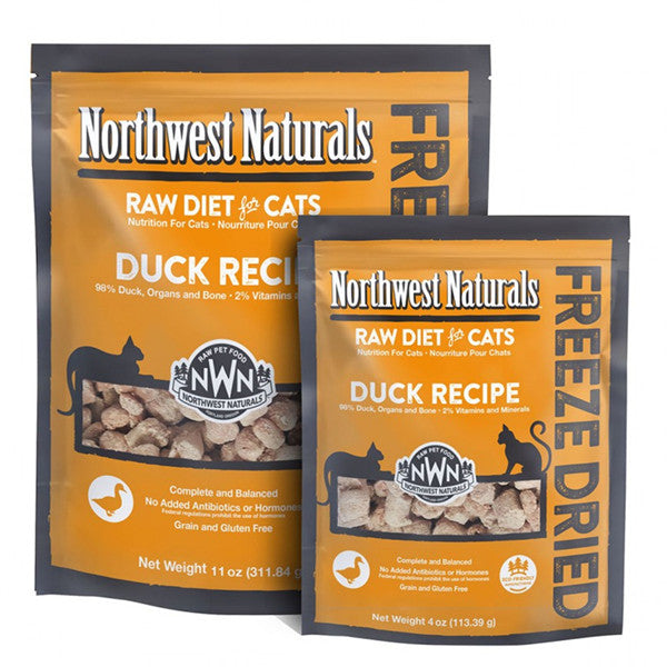 *套裝優惠*Northwest Naturals無穀物脫水貓糧-鴨肉味11oz(橙) x4 (005527)