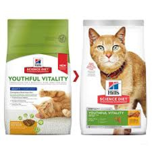 Hill's Youthful Vitality Adult 7+ Chicken & Rice Recipe Cat Food / 希爾思高齡貓7+年輕活力雞肉+米配方 13lb (10779)