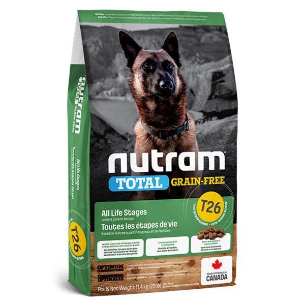 Nutram T26無穀物羊肉豆莢中型犬配方2kg (001735)