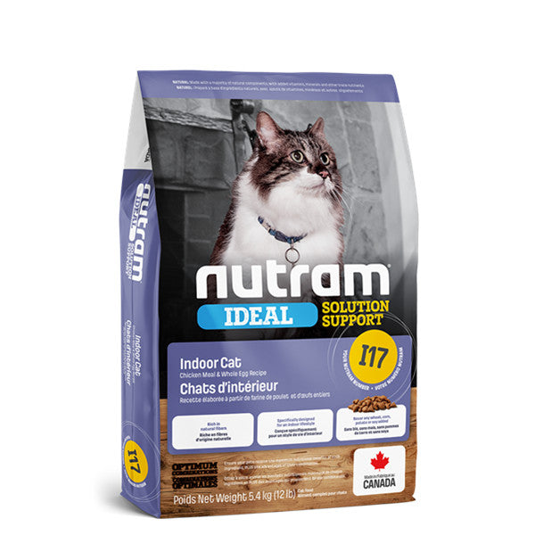 Nutram Ideal I17室內控制掉毛天然貓糧5.4kg (003312)