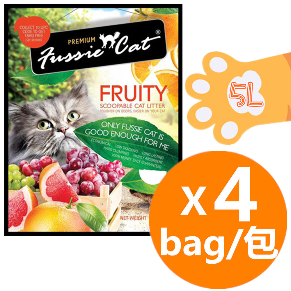 Fussie Cat礦物砂(雜果味Fruity) 5L x4 (004262)