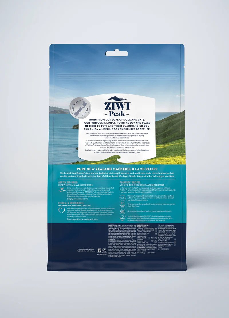 ZiwiPeak風乾狗糧-鯖魚及羊肉配方1kg (004381)