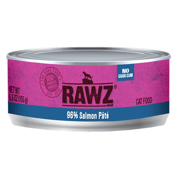 *原箱優惠*RAWZ全貓主食肉醬罐頭-96%三文魚155g x24 (005914 x24)