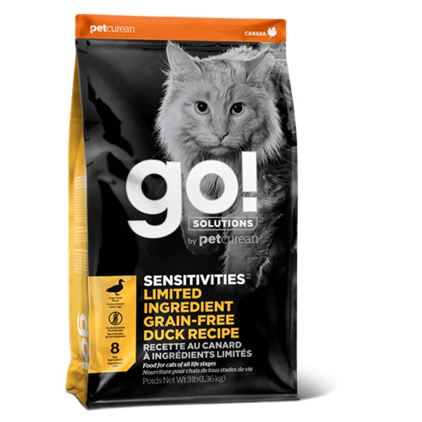 GO! SOLUTIONS™低敏美毛系列 - 鴨肉貓糧配方16lb (006358)