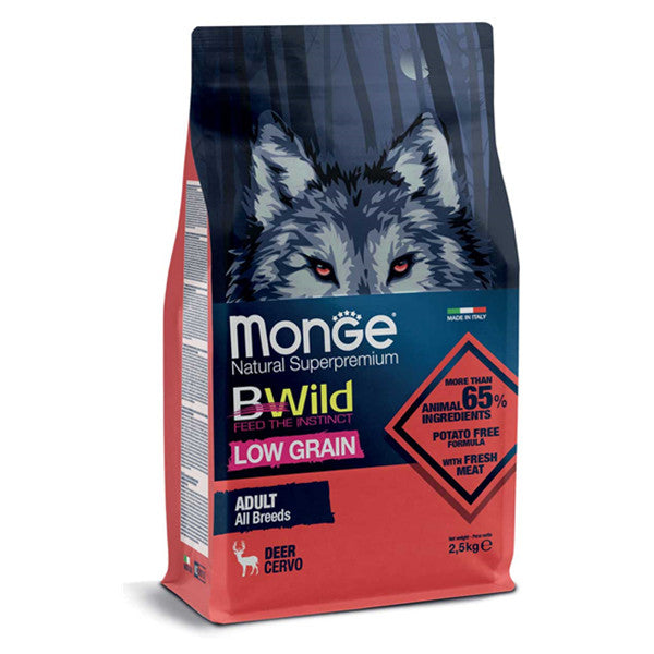 Monge BWild天然狗糧-低穀物成犬野生鹿肉配方2.5kg (006888)