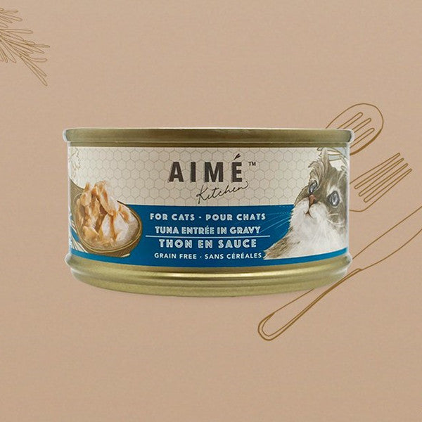 *原箱優惠* AIME Kitchen-啖啖肉補水系列-無穀物營養貓罐85g x24罐(不可混款) 低至$258/盤 (006459)
