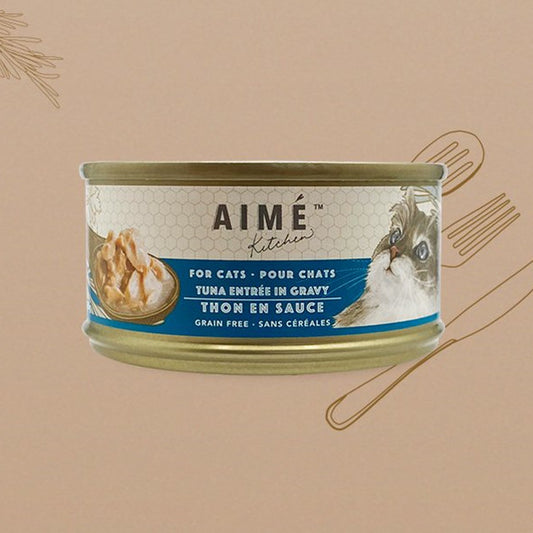 *原箱優惠* AIME Kitchen-啖啖肉補水系列-無穀物營養貓罐85g x24罐(不可混款) 低至$258/盤 (006459)