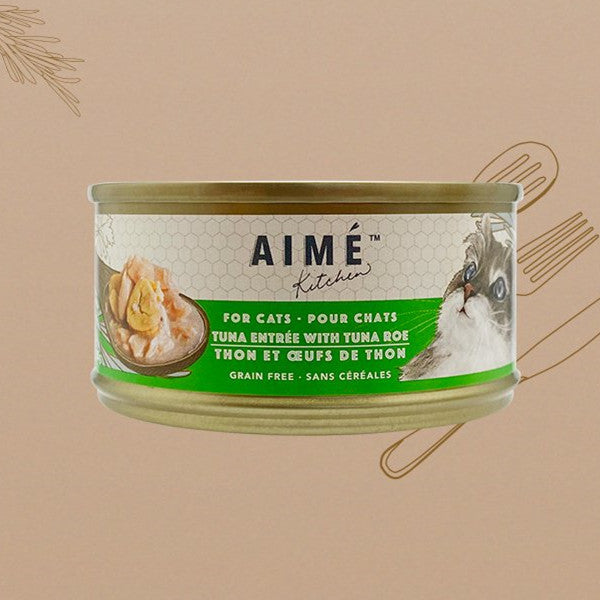 AIME Kitchen - 啖啖肉補水系列-無穀物營養貓罐-吞拿魚配魚子85g X 24(006362)