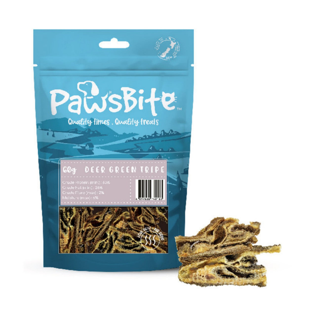 PawsBite – 鹿草胃 60g (貓犬食用) (006550)