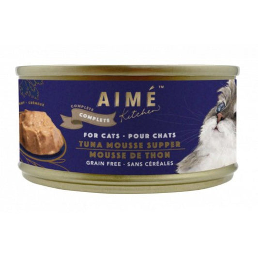 Aime Kitchen - 無穀物均衡貓罐 - 香滑吞拿魚慕絲75g X 24 (007254)