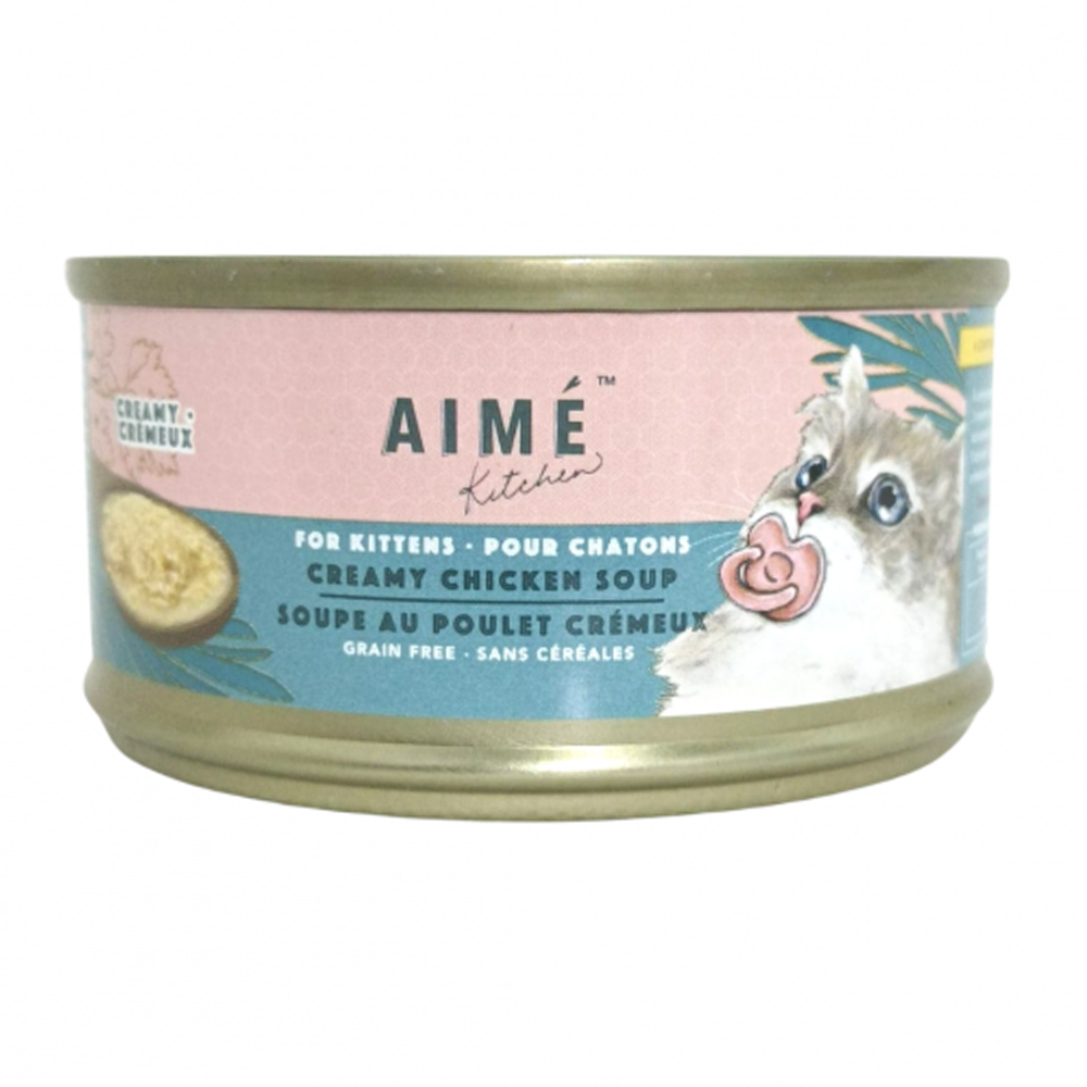 AIME Kitchen - 無穀物均衡貓罐 - 忌廉濃雞湯-幼貓75g X 24 (007255)