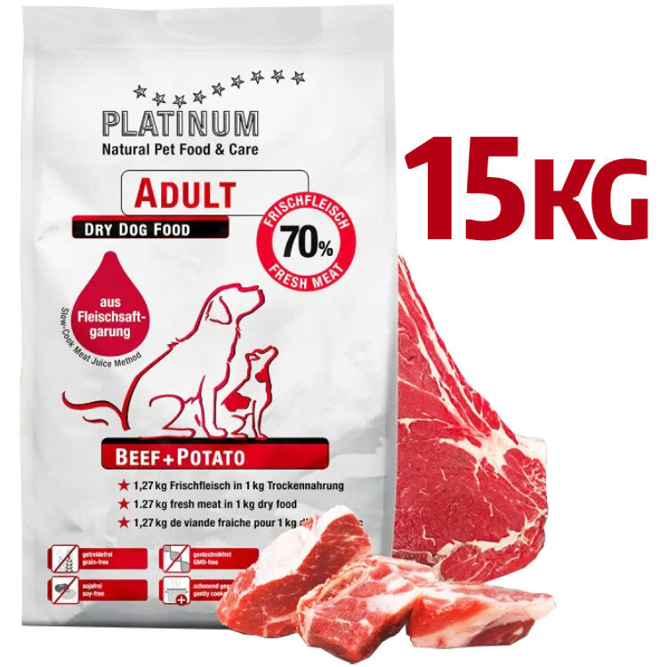 Platinum白金-無穀物成犬配方鮮肉糧 鮮牛肉 + 馬鈴薯 15kg (007287-15K)