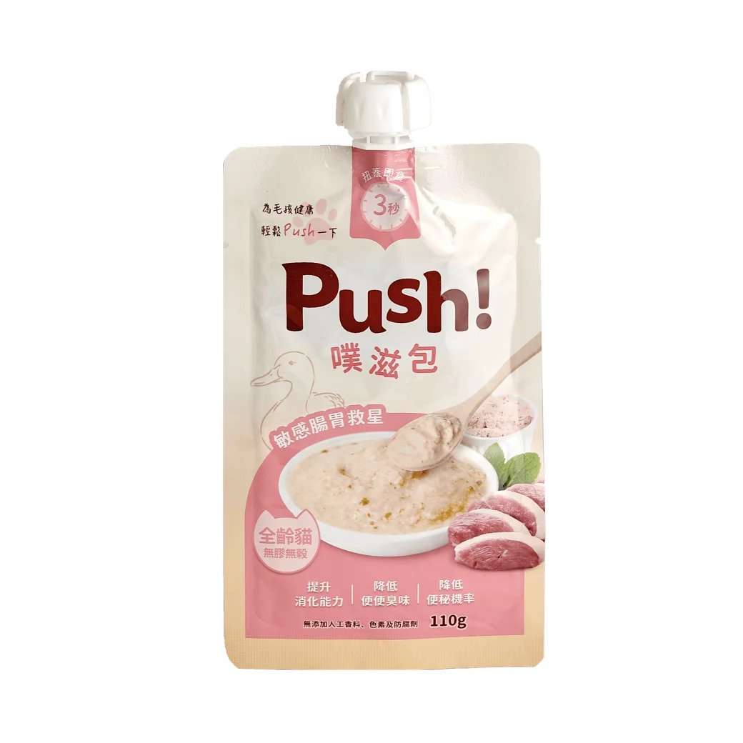 Push! 噗滋包 - 敏感腸胃救星 - 貓咪主食肉泥(櫻桃鴨) 110g (007415)