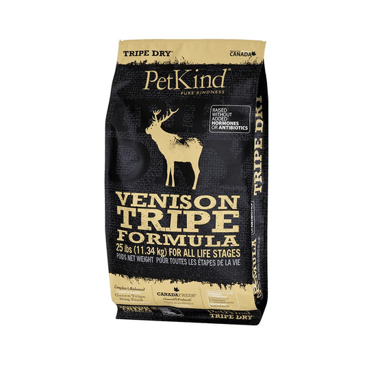 PetKind - 無穀物全犬乾糧-鹿及牛草胃配方25lb (007642)