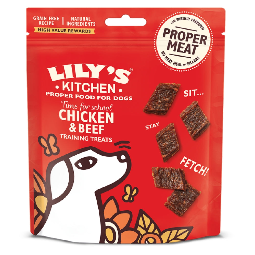 *原箱優惠*Lily's Kitchen犬用小食 - 雞丁牛肉脆脆70g x8 (007740x8)