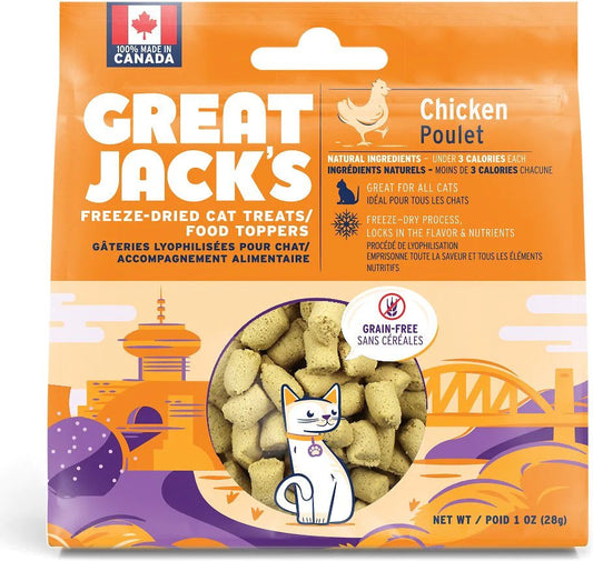 Great Jack's貓用小食-冷凍脫水雞肉1oz (007748)