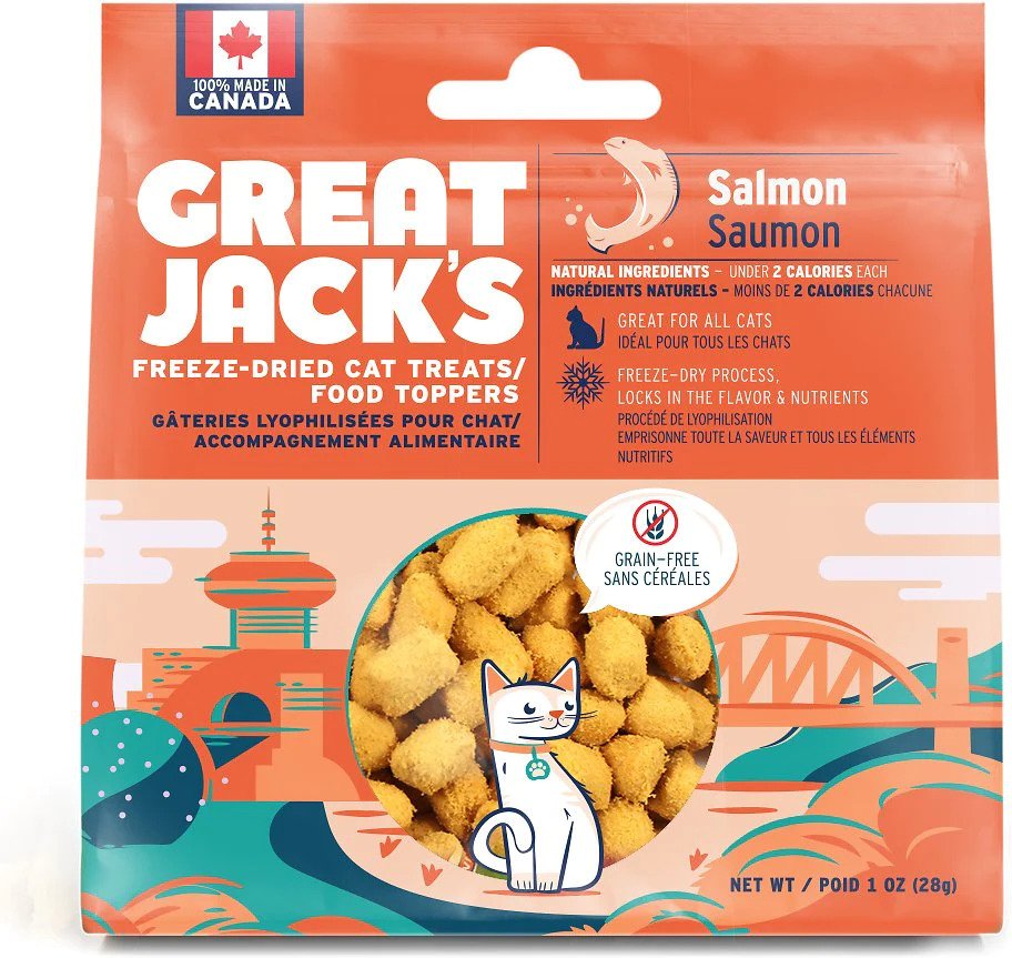 Great Jack's貓用小食-冷凍脫水三文魚1oz (007750)