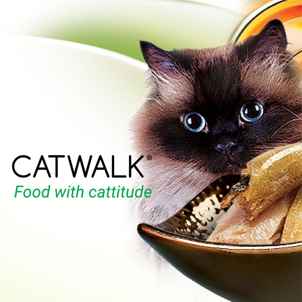 CATWALK貓主食罐頭 - 鰹吞拿魚+鯷魚 80g (綠) (007775)