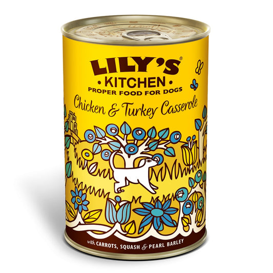 Lily's Kitchen - 天然犬用主食罐 - 雞肉火雞鍋400g (007801)