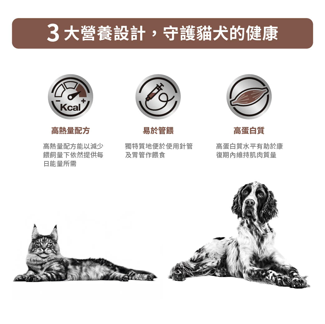 ROYAL CANIN - ICU重症營養補給處方（貓/犬用）濕糧罐頭 (單罐) 195G/RECOVERY FOR DOGS/CATS 195G