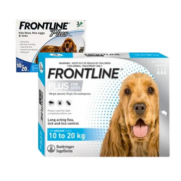 FRONTLINE PLUS犬用防蝨防牛蜱滴劑 - Medium Dogs (10-20kg) - Blue