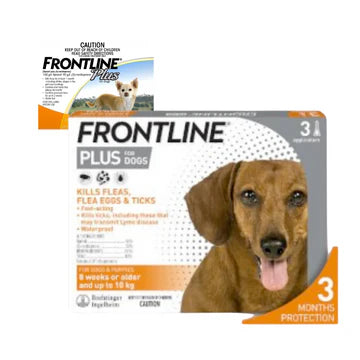 FRONTLINE PLUS犬用防蝨防牛蜱滴劑 -  Small Dogs & Puppies (Under 10kg) - Orange