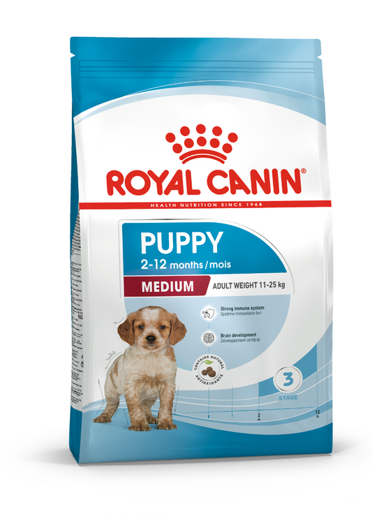 ROYAL CANIN 法國皇家幼犬乾糧 - 室內中型幼犬營養配方 MEDIUM PUPPY -  4KG,15KG