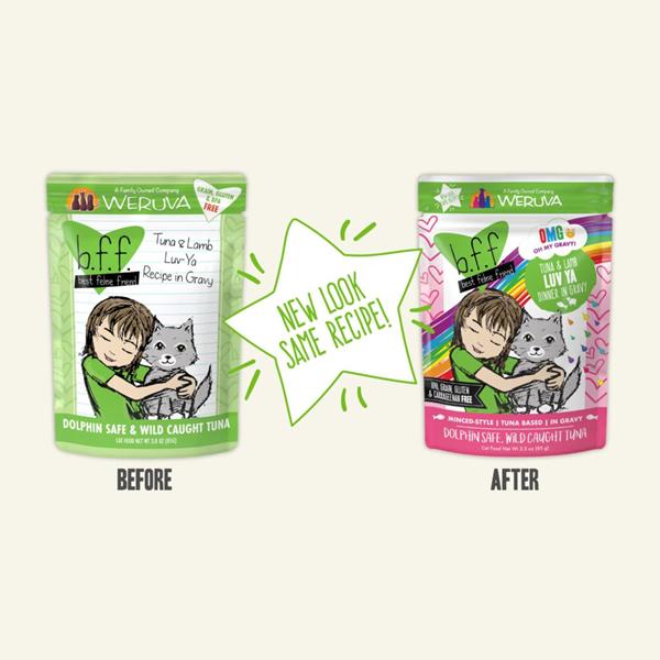 B.F.F.喵友系列貓湯包-野生吞拿魚、羊肉85g(綠) x12 (004896)