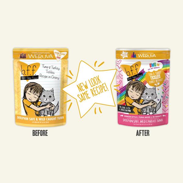 B.F.F.喵友系列貓湯包-野生吞拿魚、火雞肉85g(黃) x12 (004897)