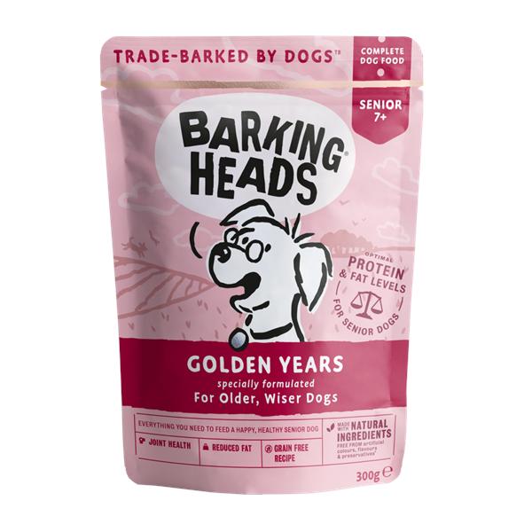 Barking Heads 無穀物老犬用主食濕包 -85%放養雞肉+三文魚300g (004973)