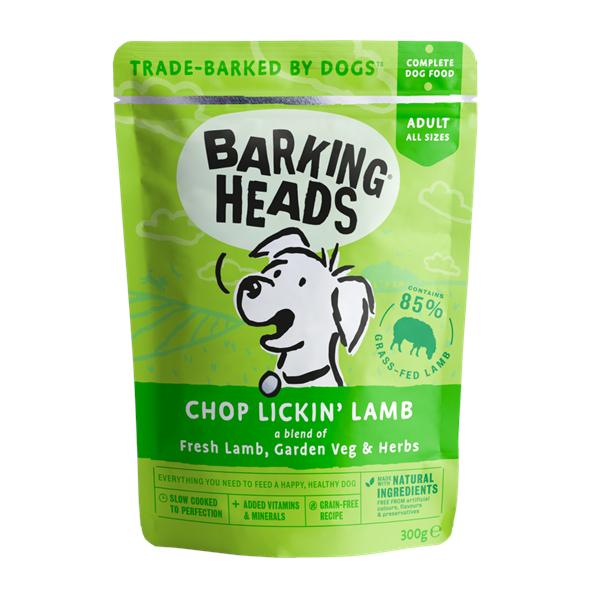 *原箱優惠*Barking Heads無穀物成犬用主食濕包-85%草飼羊+田園蔬菜香草300g x10 (004968)