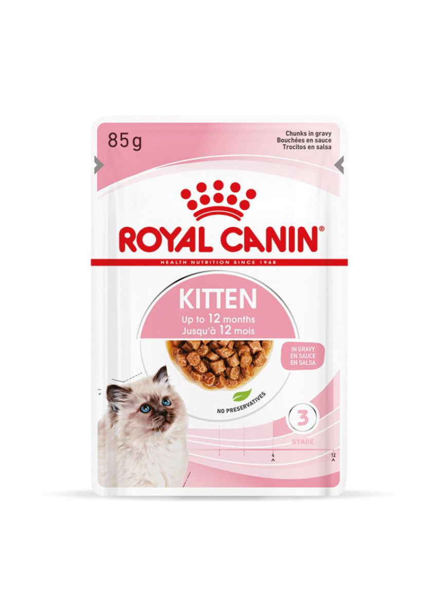 ROYAL CANIN - KITTEN INSTINCTIVE CAT WET FOOD IN (GRAVY) 12個月或以下幼貓肉汁 (每包)85G