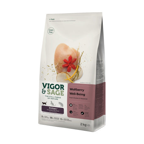 Vigor&Sage 無穀物枸杞健體幼貓糧2kg (002853)