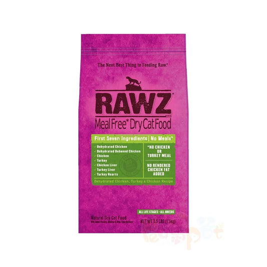 RAWZ脫水雞肉火雞肉雞肉配方貓糧1.75lb (007933)