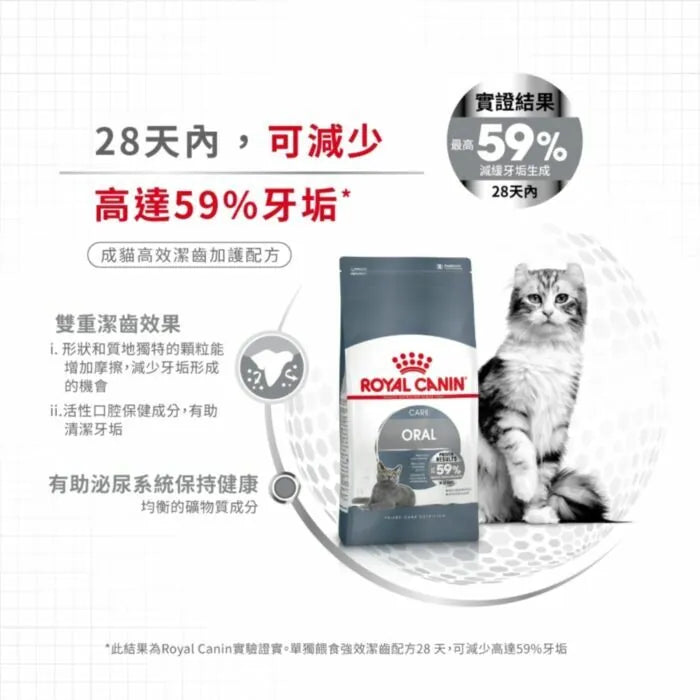 ROYAL CANIN 法國皇家貓乾糧 - 成貓高效潔齒加護配方 FCN DENTAL CARE 1.5kg / 3.5kg / 8kg