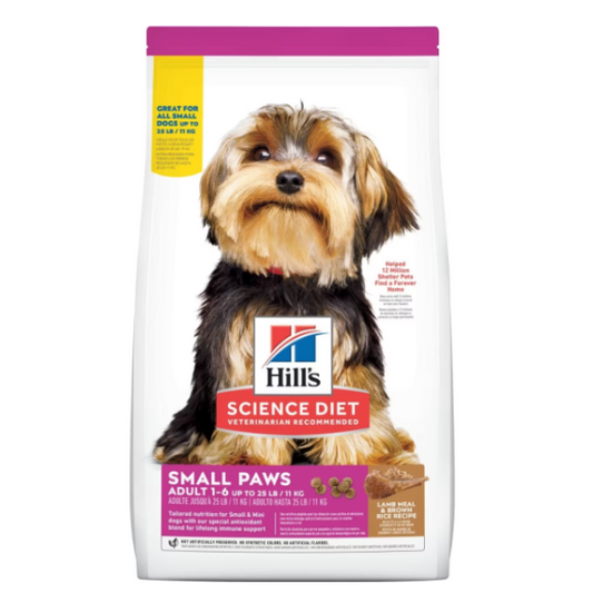 Hill's Small Paws Adult Lamb Meal & Brown Rice Recipe For Dogs  / 希爾思小型犬專用系列成犬羊飯配方 4.5lb (2896)