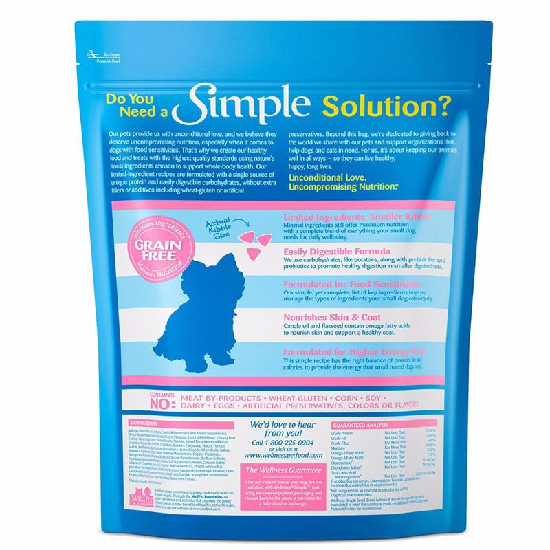 Wellness Simple - 三文魚防敏配方小型成犬狗糧4.5lb (004107)