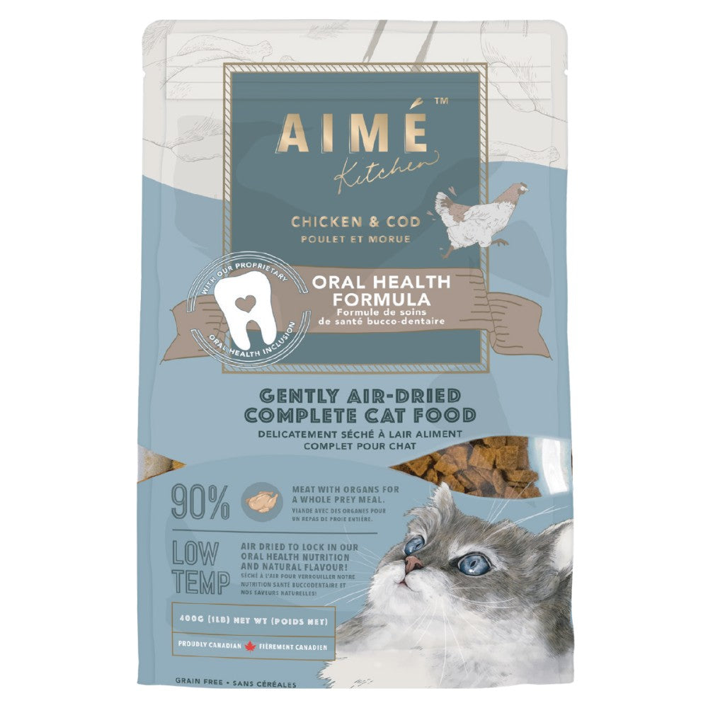 Aime Kitchen 風乾鮮肉貓糧-雞肉鱈魚(口腔保健)1kg (AKATCC12)