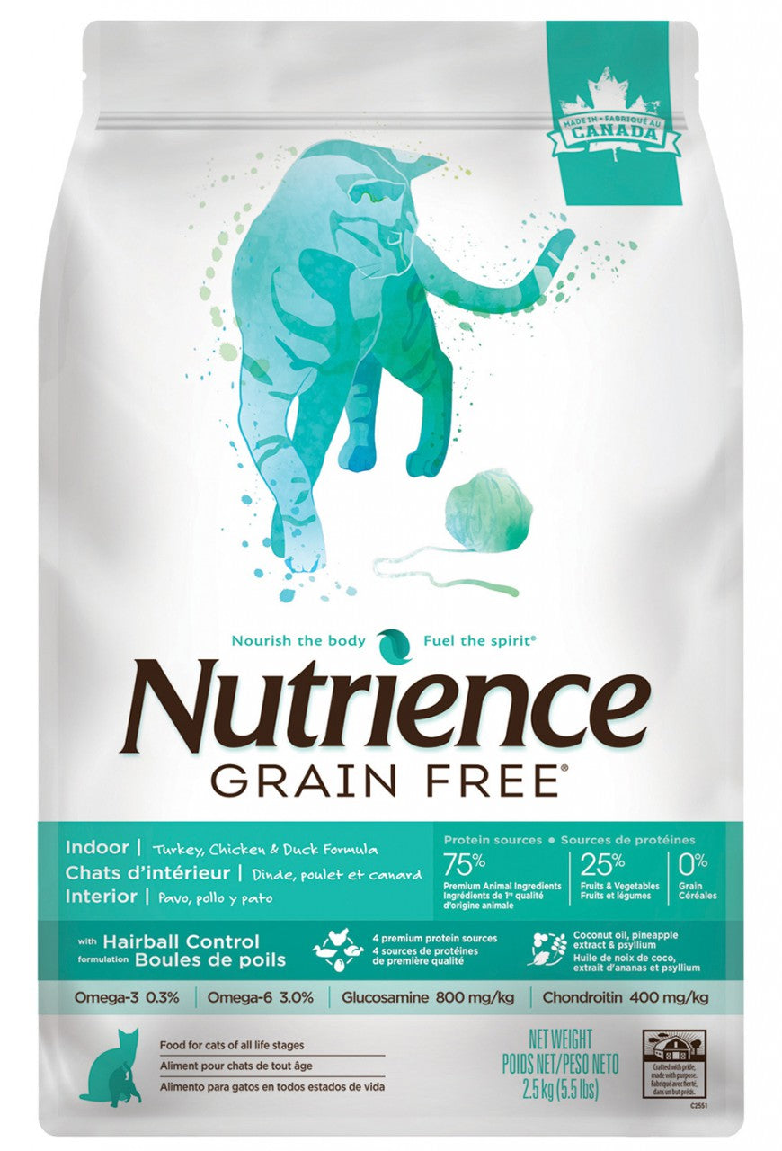 Nutrience無穀物火雞 雞 鴨全貓配方5.5lb (003336)