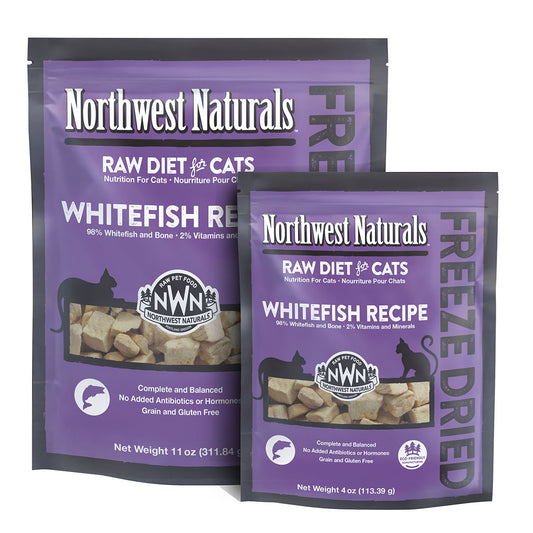 *套裝優惠*Northwest Naturals 無穀物脫水貓糧-白魚味11oz(紫) x4 (005528)