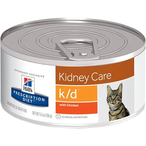 Hill's FELINE K/D KIDNEY CARE CANNED 5.5OZ / 希爾思處方食品 K/D 貓用腎臟護理配方罐頭 (雞肉味) 5.5安士 (9453)