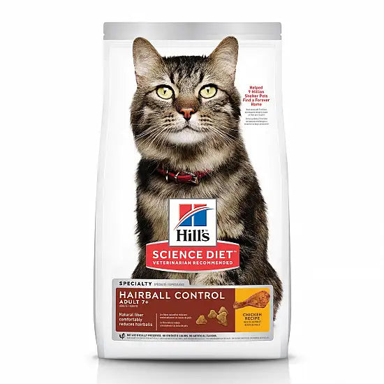 Hill's Mature Adult Hairball Control For Cats  / 希爾思高齡貓去毛球專用配方 7lbs (8883)