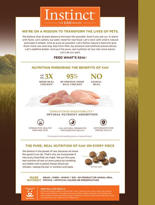 Nature's Variety Instinct頂級蛋白質雞肉貓用糧10lb (003687)