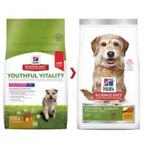 Hill's Youthful Vitality Adult 7+ Chicken & Rice Recipe Dog Food(Small and Mini  / 希爾思 高齡犬7+年輕活力雞肉+米配方(小型犬) 3.5lbs (10770)