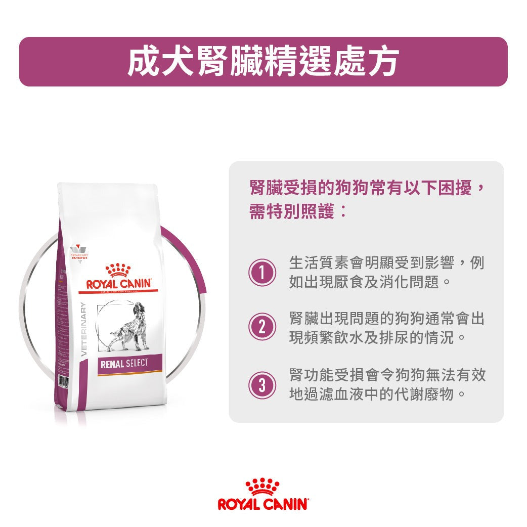 ROYAL CANIN - 成犬腎臟精選處方糧 - RENAL SELECT 2KG